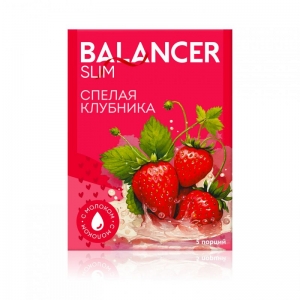 Коктейль BALANCER SLIM со вкусом &laquo;Спелая клубника&raquo;, 5 саше
